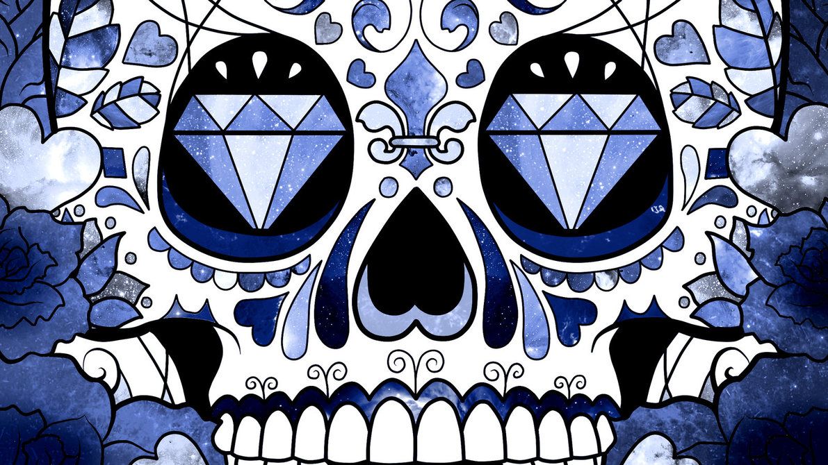 Blue Skull Wallpaper by ZoiKiKu96 on DeviantArt