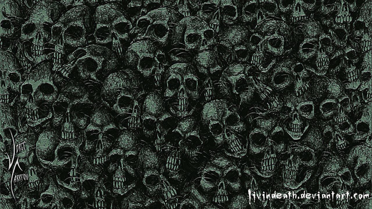 Skulls wallpaper by Livindeath on DeviantArt