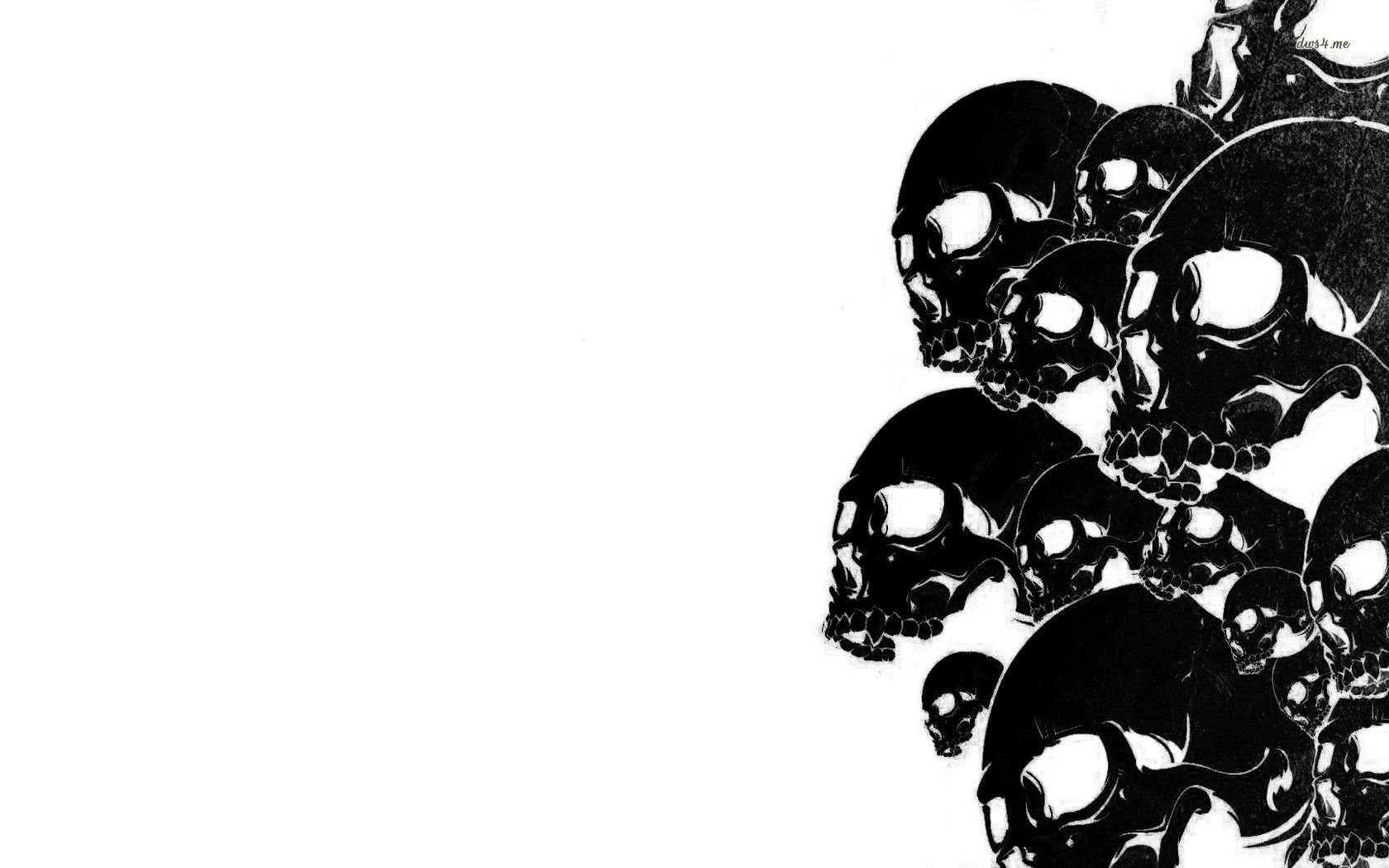 Black and white skulls wallpaper - Digital Art wallpapers - #5357
