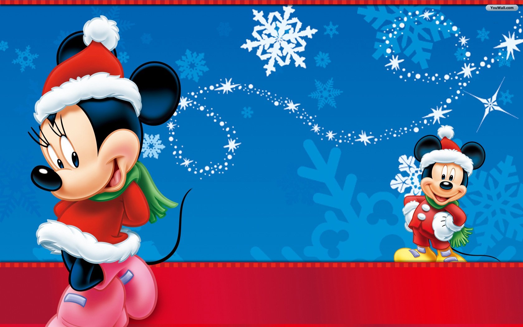 Free Christmas Micky And Minnie Backgrounds For PowerPoint ...