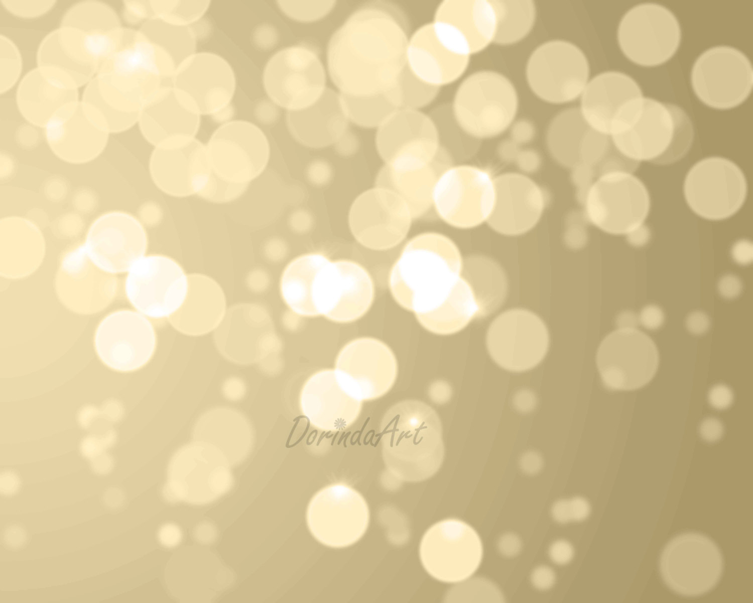 Bokeh background Digital print Gold Christmas by DorindaArt