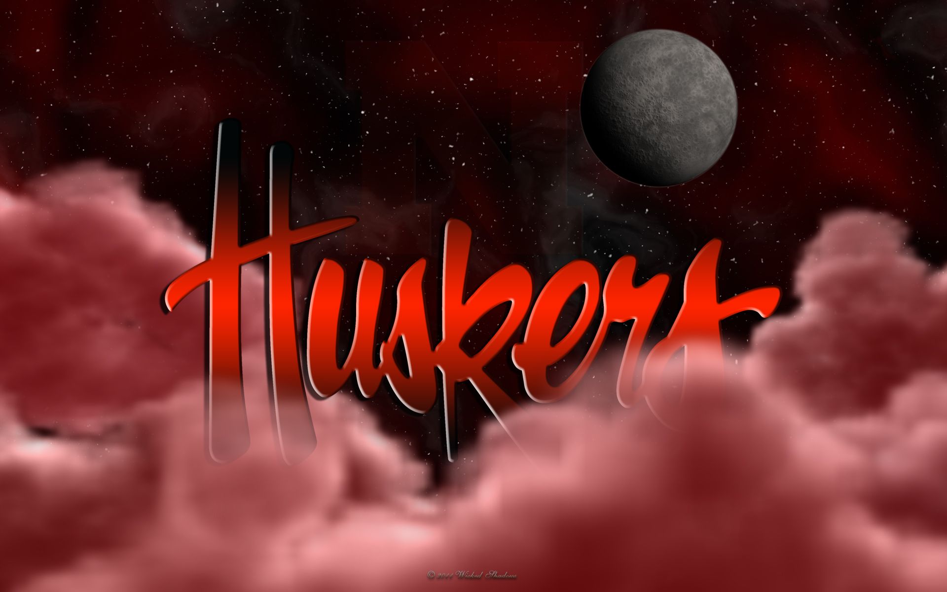 Wallpapers By Wicked Shadows: Huskers Above The Clouds Wallpaper