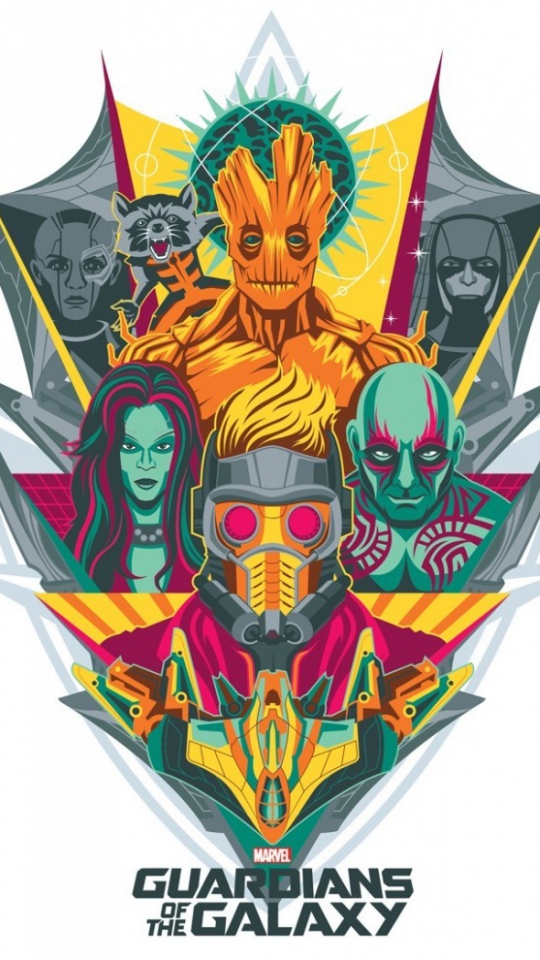 Download Wallpaper 540x960 Guardians of the galaxy, Logo, Marvel
