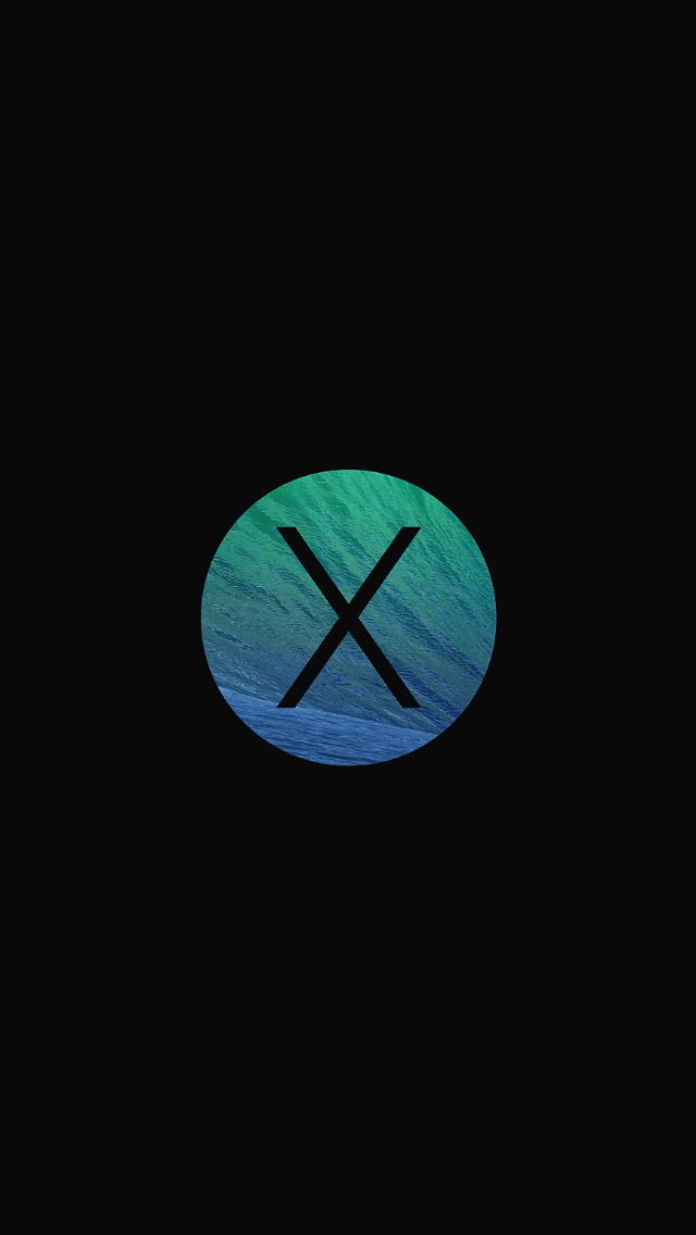 Mac OSX Mavericks Logo Black iPhone 5 Wallpaper | iPhone ...