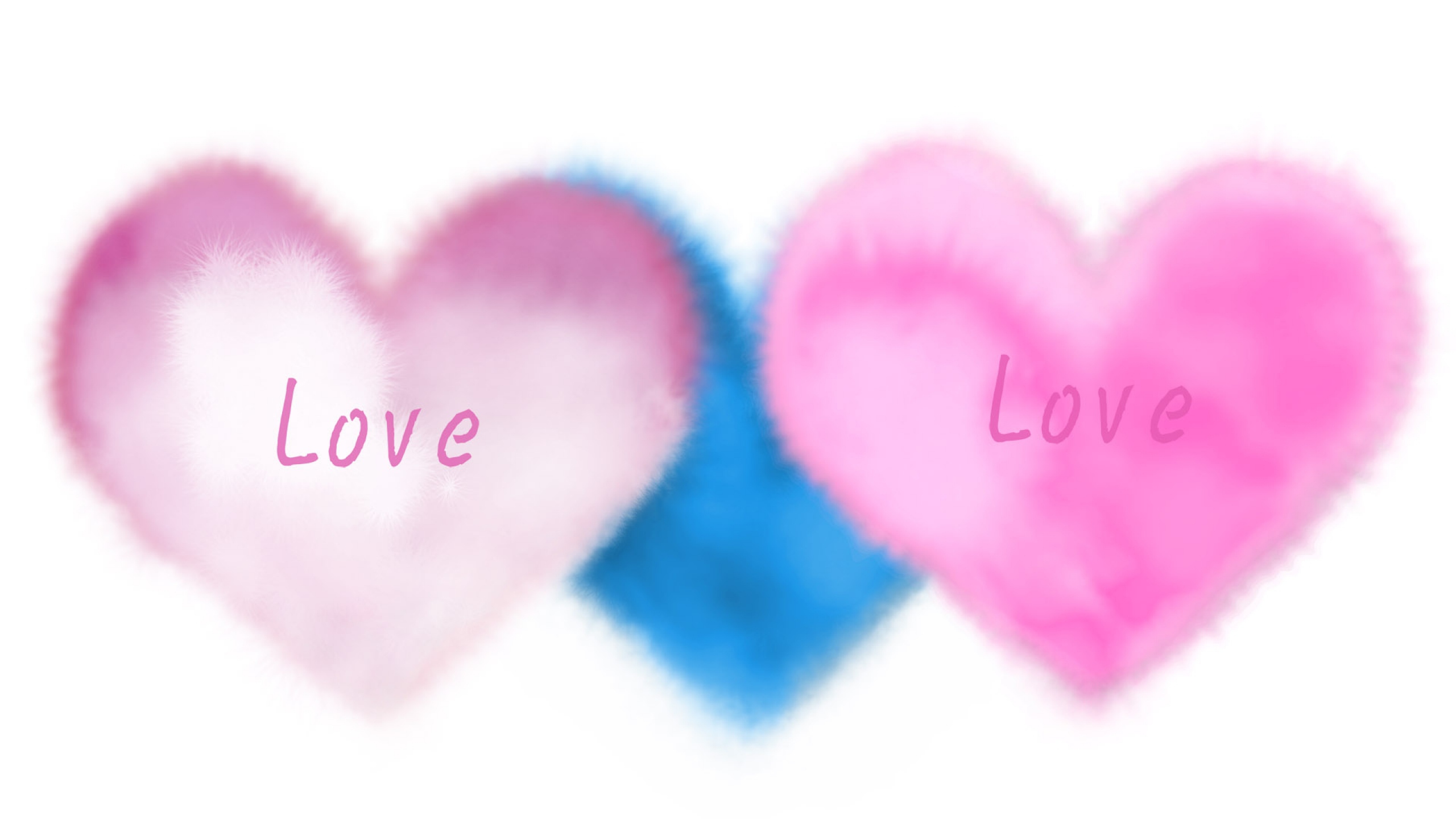 wallpaper: Pink, Heart, Love, Blue, Light wallpaper