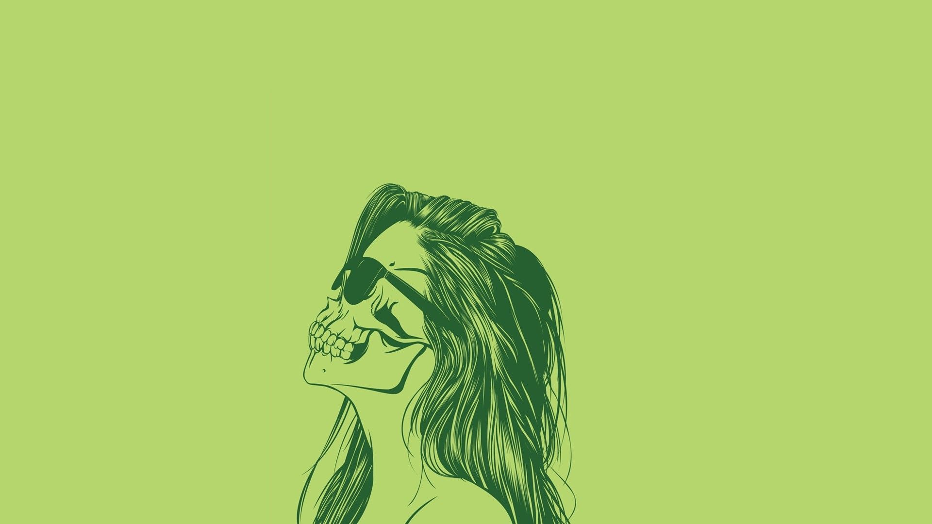 Girl Skull HD Wallpaper