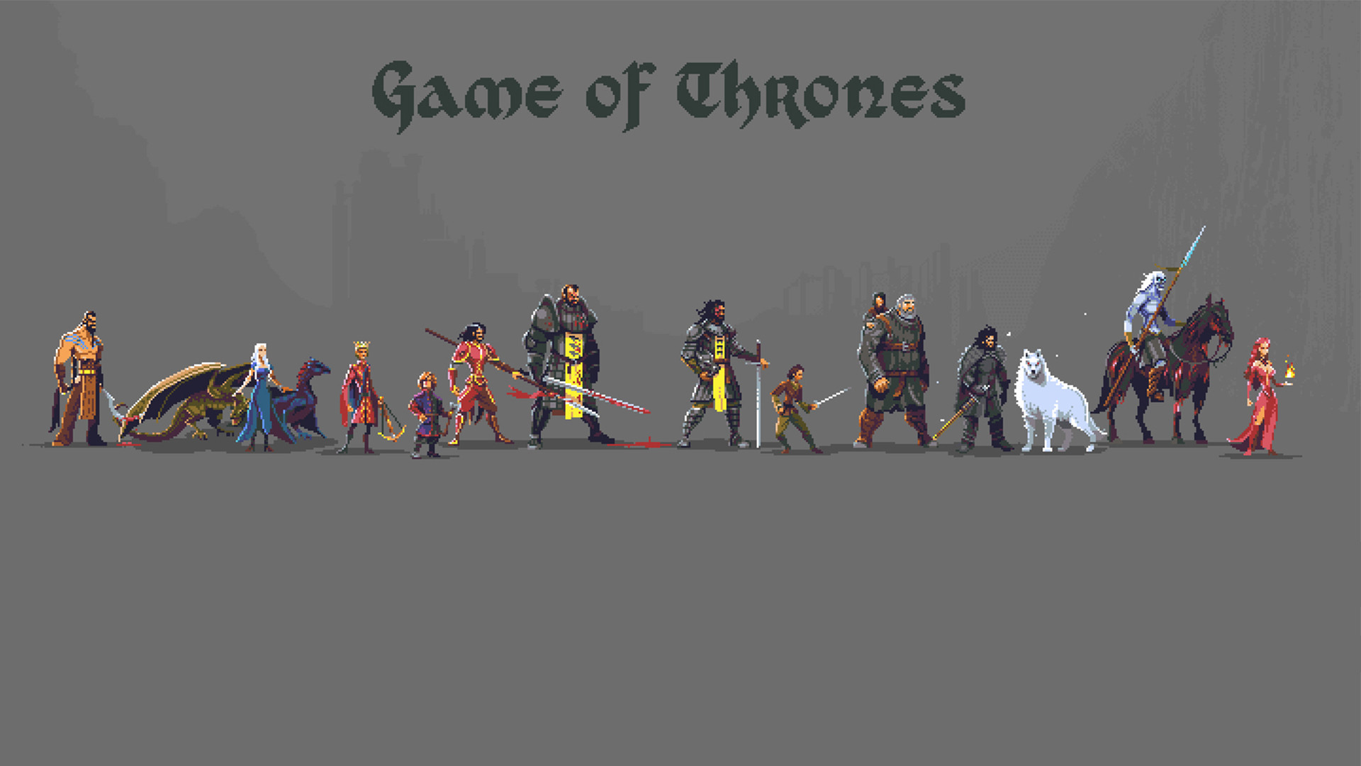 Game of Thrones Pixel art [1920x1080] : wallpapers