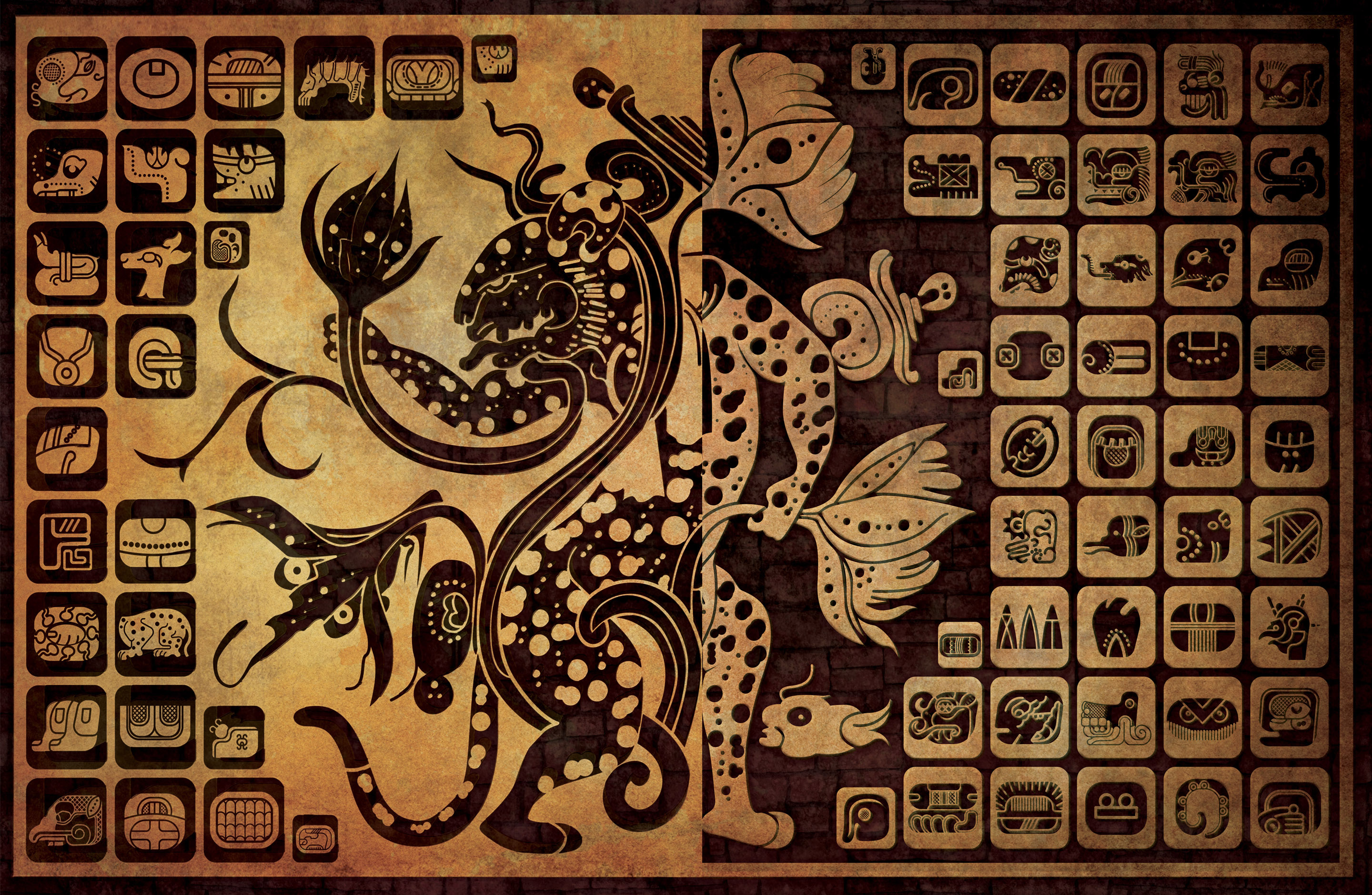 DeviantArt: More Like mayan glyphs wallpaper by ikarusmedia