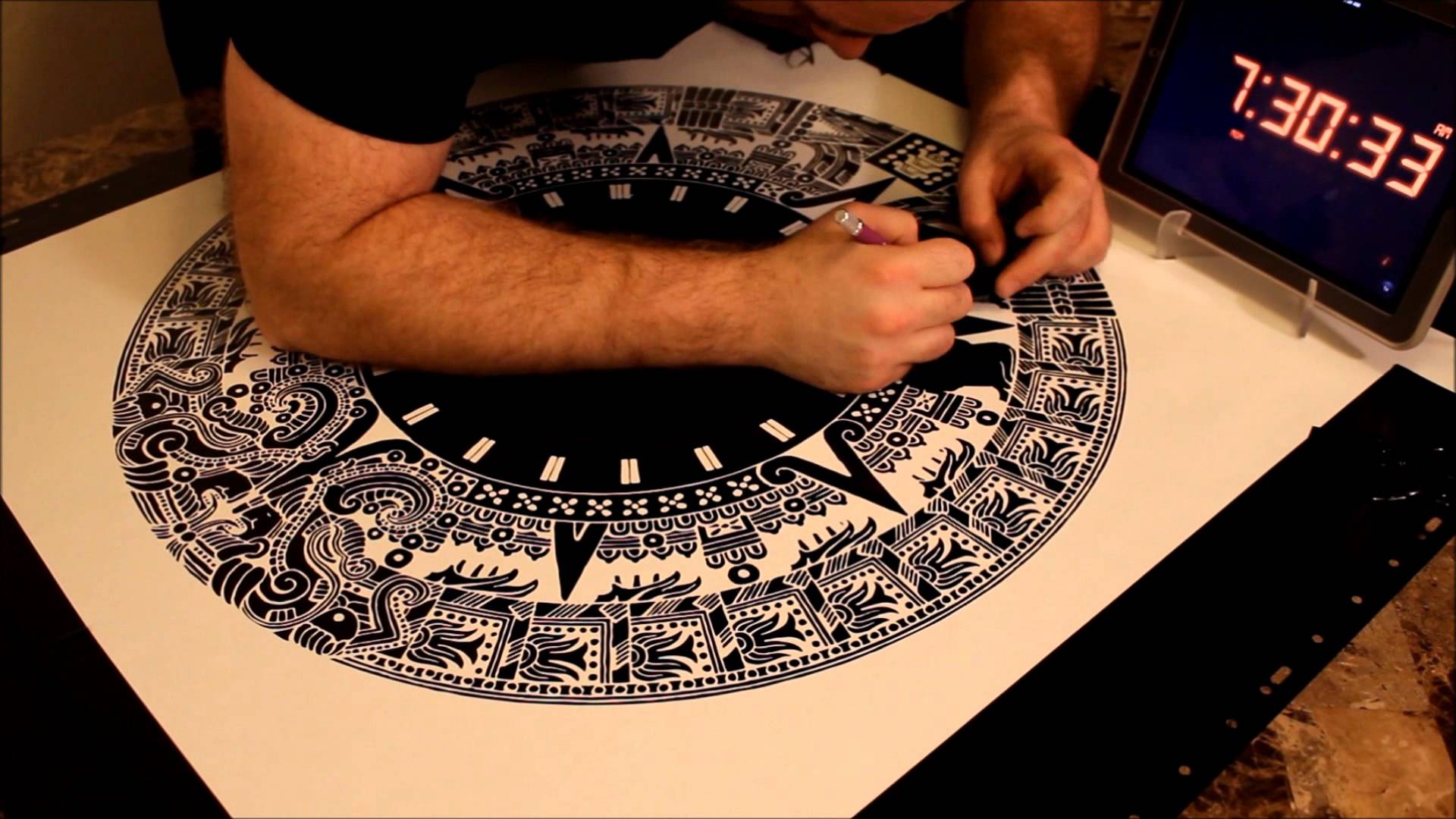 Vinyl Sticker Time Lapse - Aztec / Mayan Calendar (4 hour sticker ...