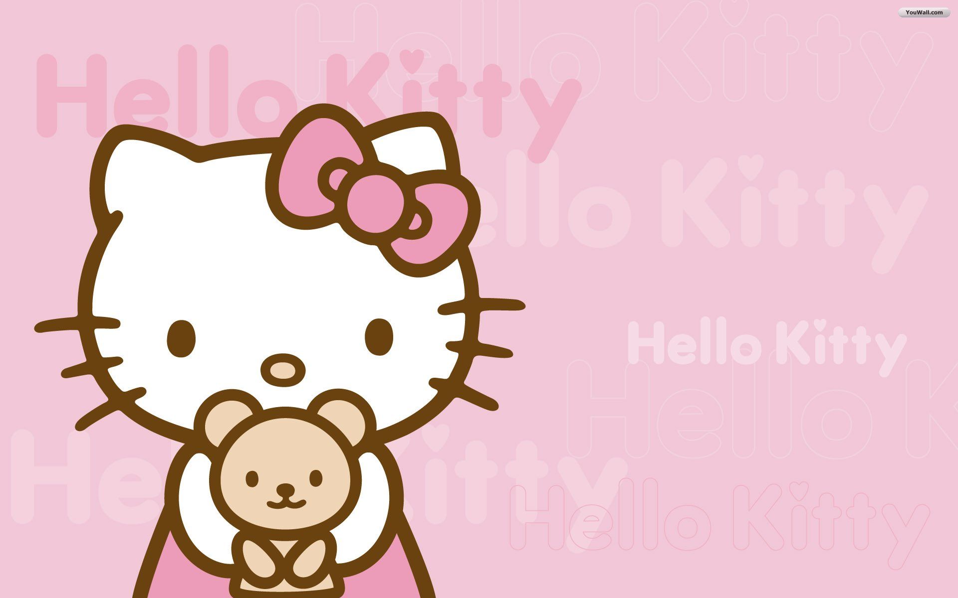 YouWall - Pink Hello Kitty Wallpaper - wallpaper,wallpapers,free