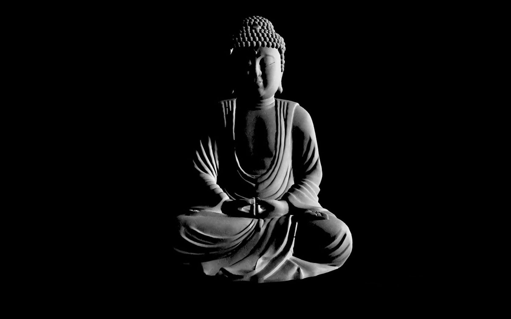 Download Buddha Grayscale Monochrome Buddhist Wallpaper | Full HD ...