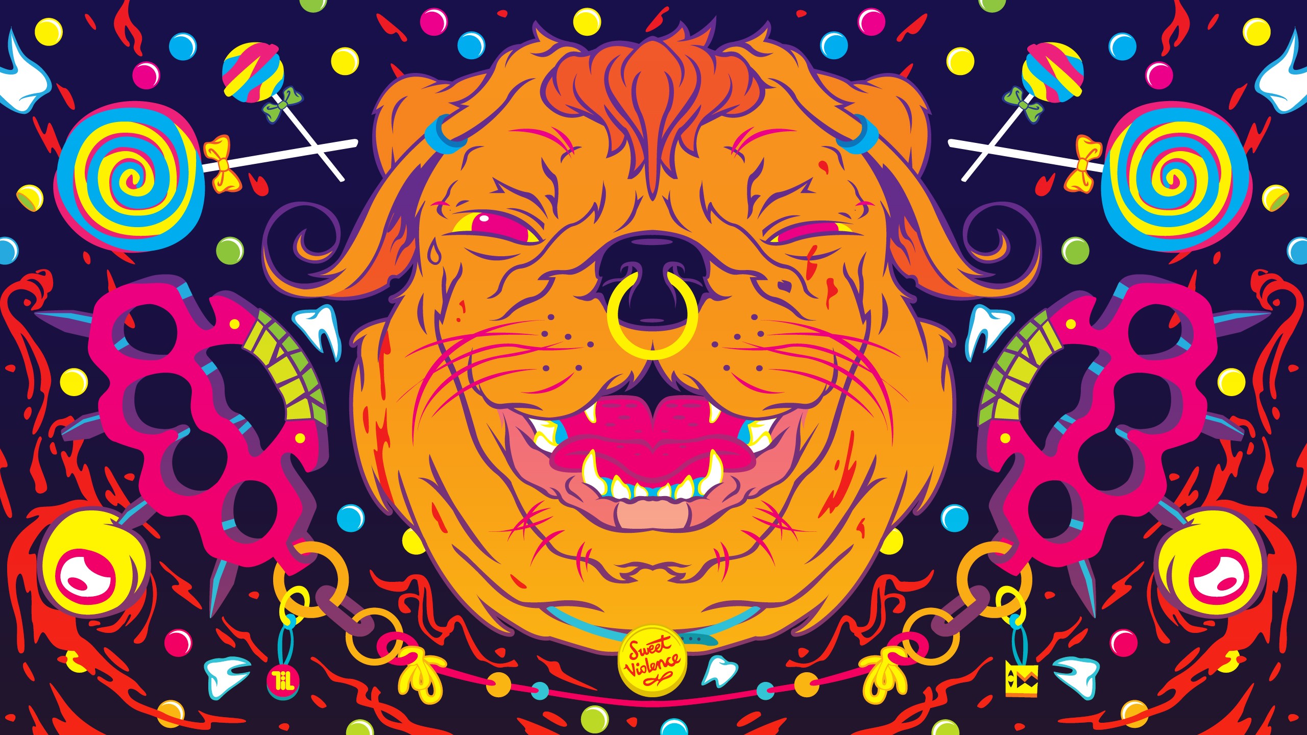 HD Trippy Psychedelic Dog Wallpaper HD Full Size - HiReWallpapers 7326