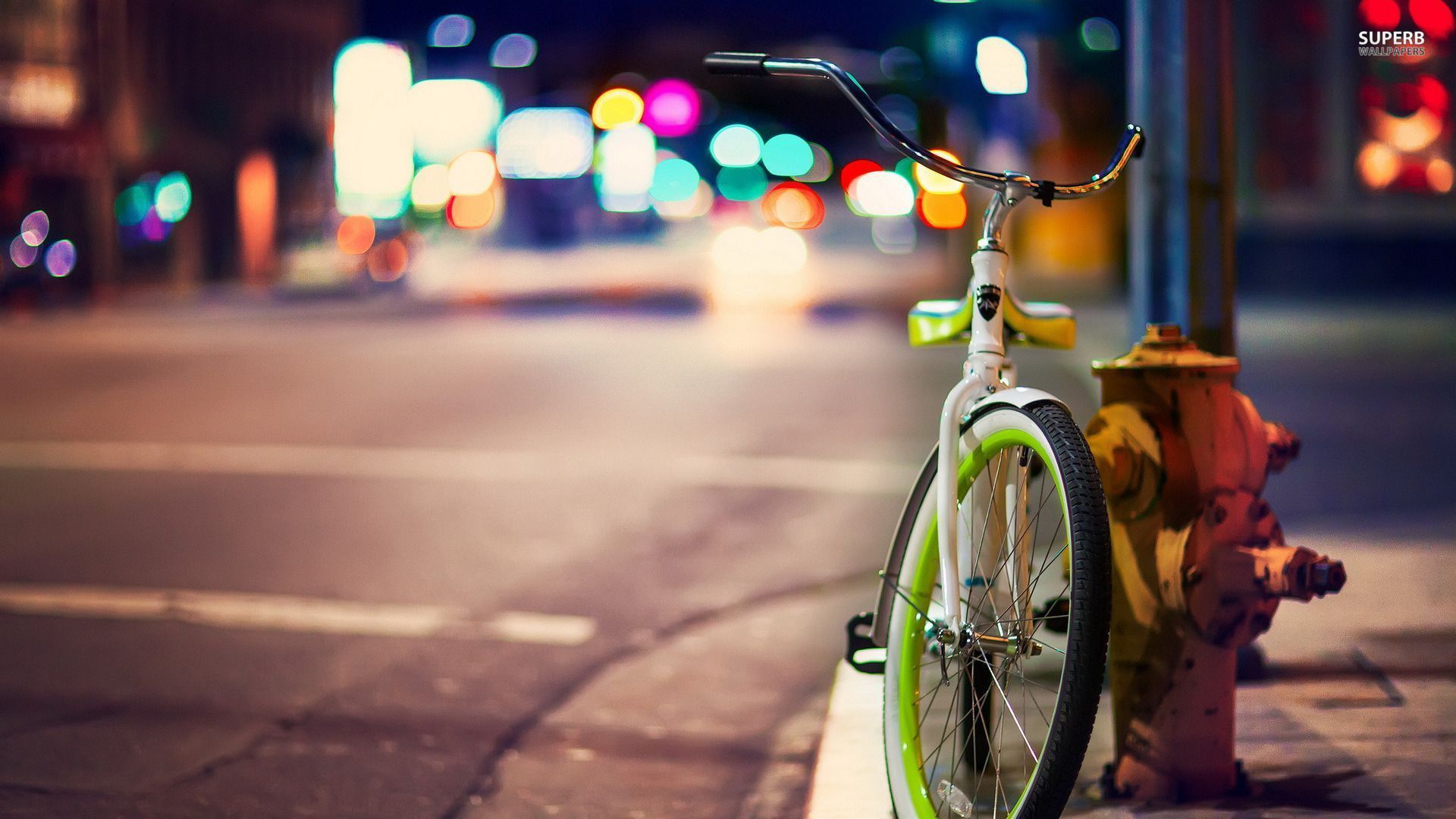 Bicycle on the city street wallpaper - Photography wallpapers - #23222