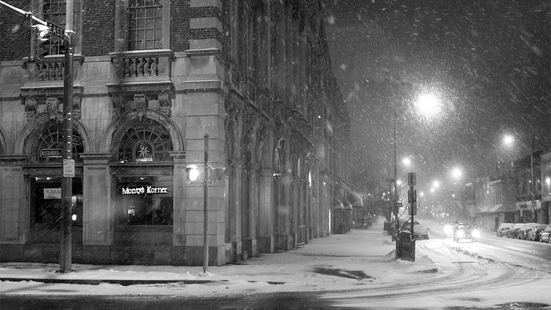 Download Wallpaper 1920x1080 City, Street, Snow, Winter, Lane ...