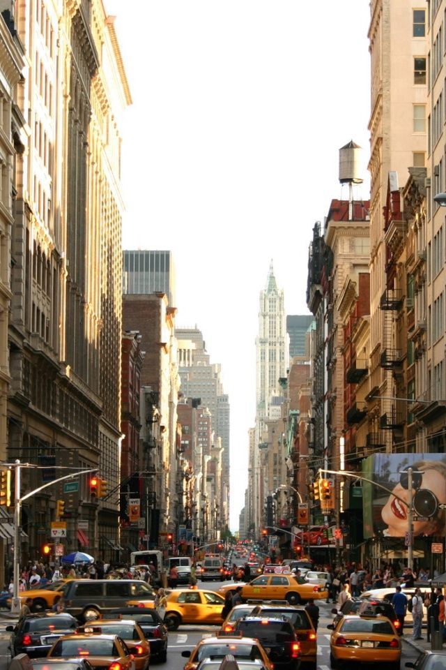 640x960 New York city street Iphone 4 wallpaper