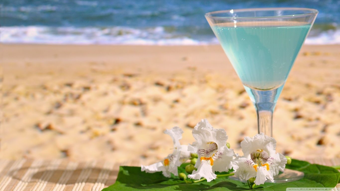Summer Beach Cocktail HD desktop wallpaper Widescreen High resolution