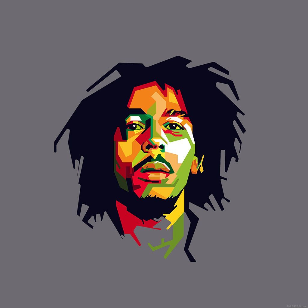 Bob Marley Art Illust Music Reggae Celebrity iPad Wallpaper ...