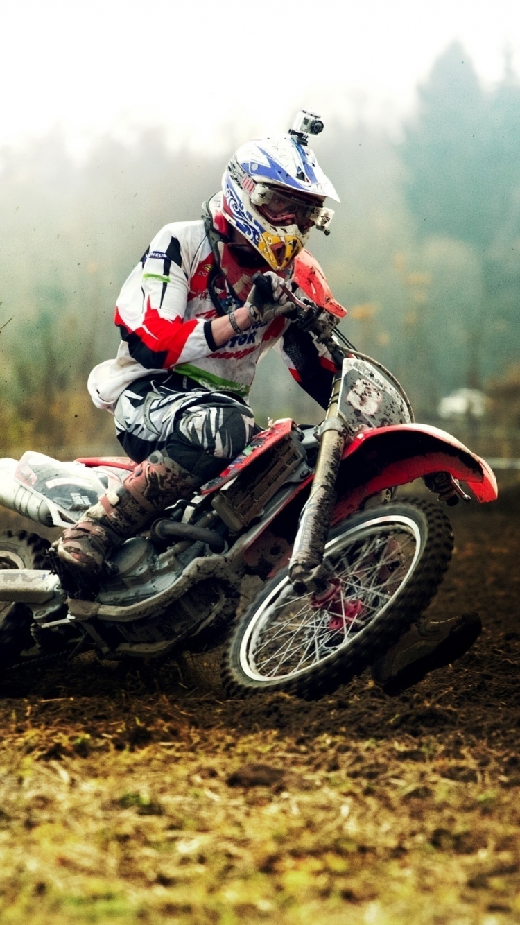 Download Wallpaper 750x1334 Motocross, Sand, Race, Camera, Dirt ...