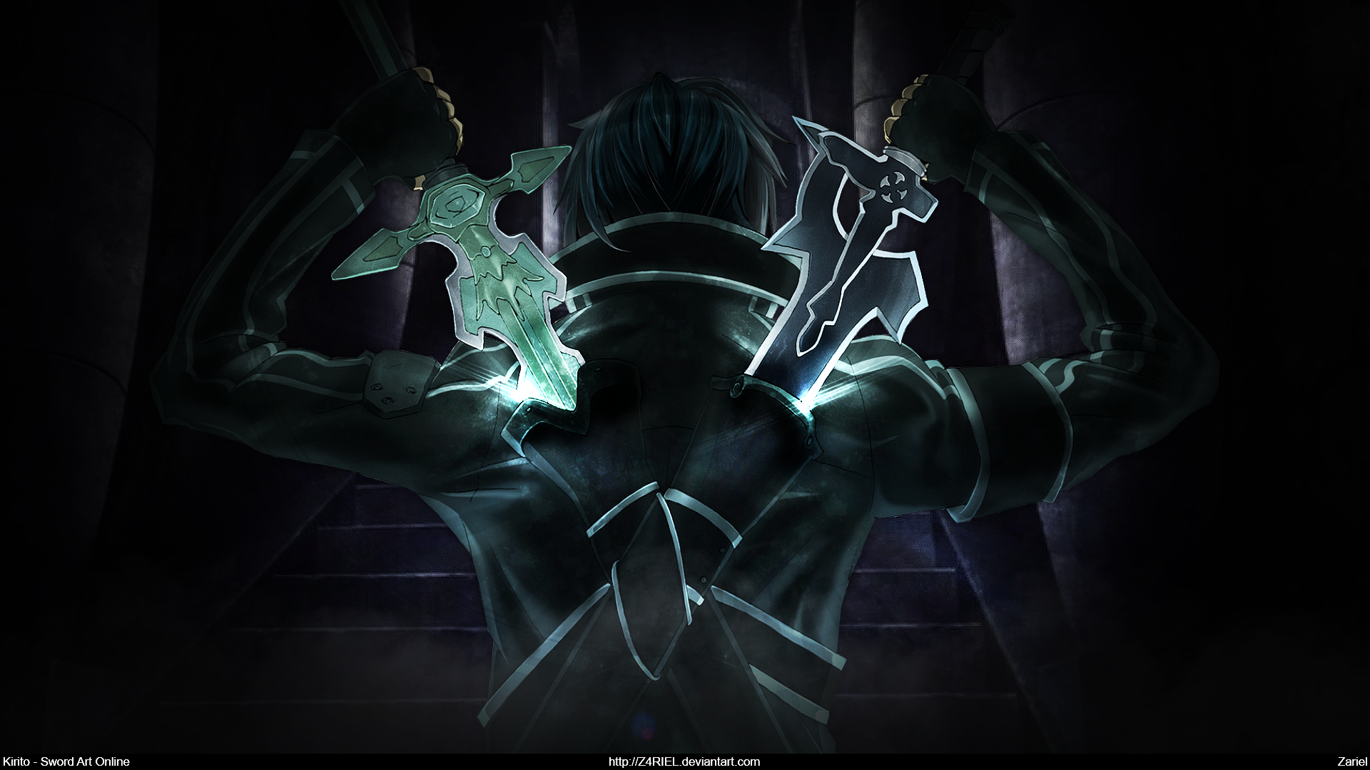 Sword Art Online - Kirito Dual Blades [Wallpaper] by Z4RIEL on ...