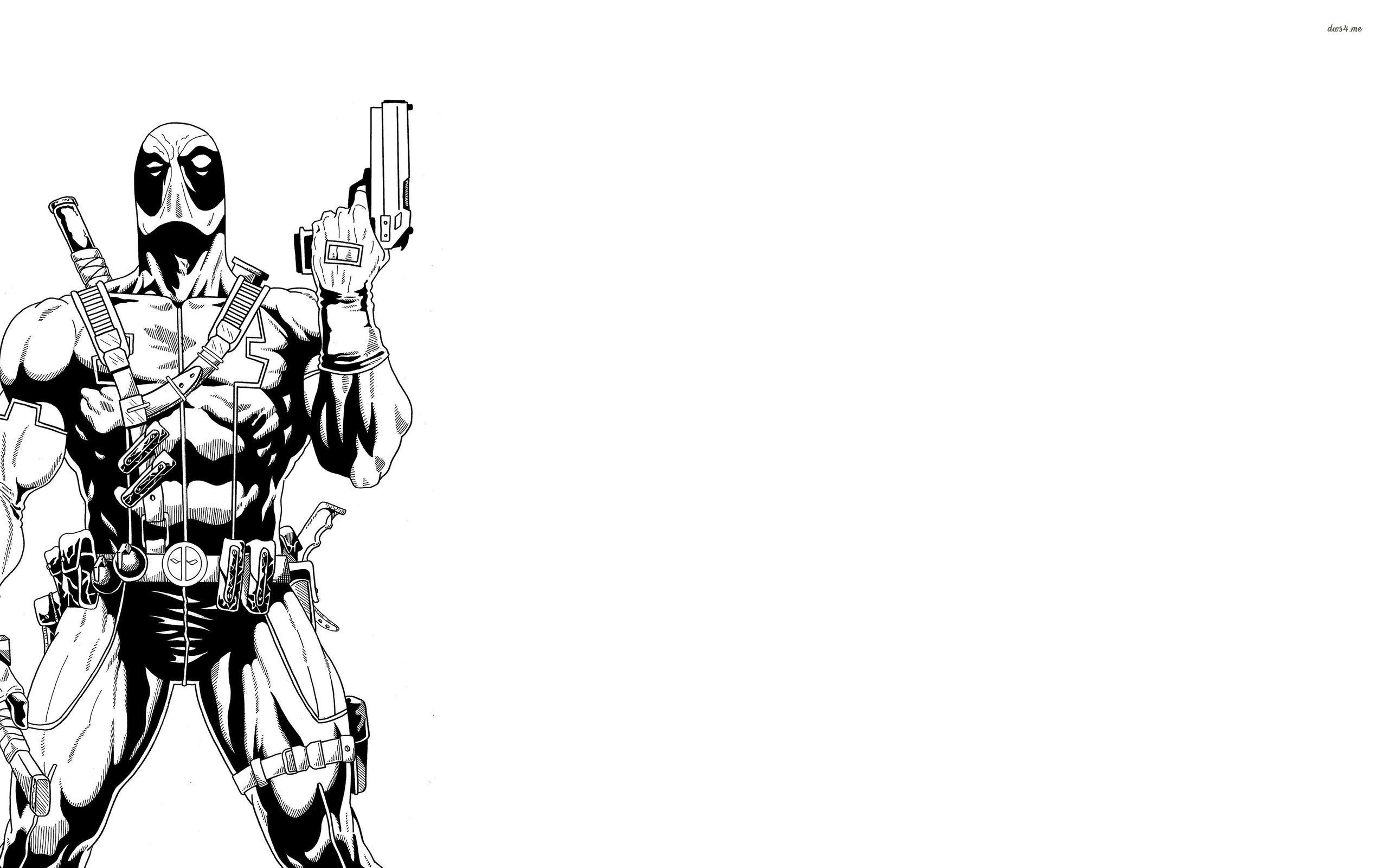 Black and white Deadpool wallpaper - Comic wallpapers - #45138