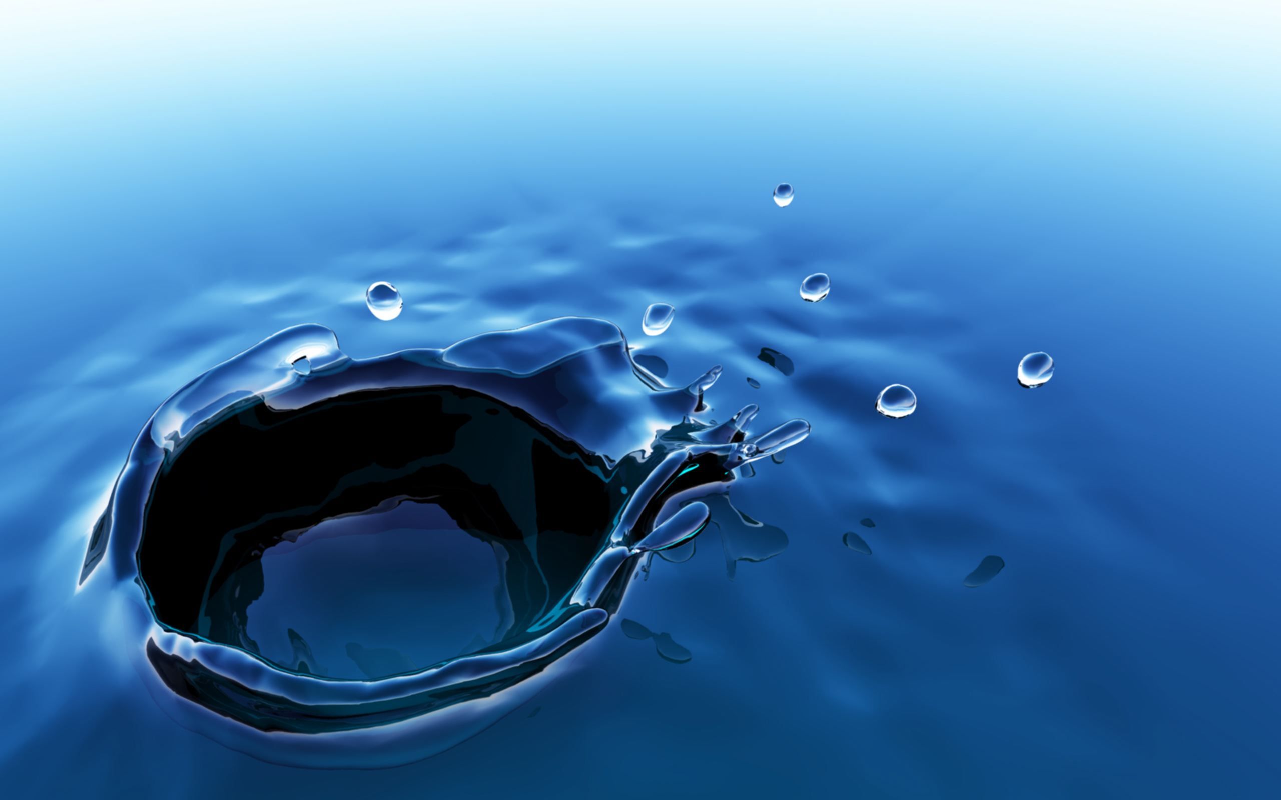 Blue Water Drop Wallpapers HD Backgrounds