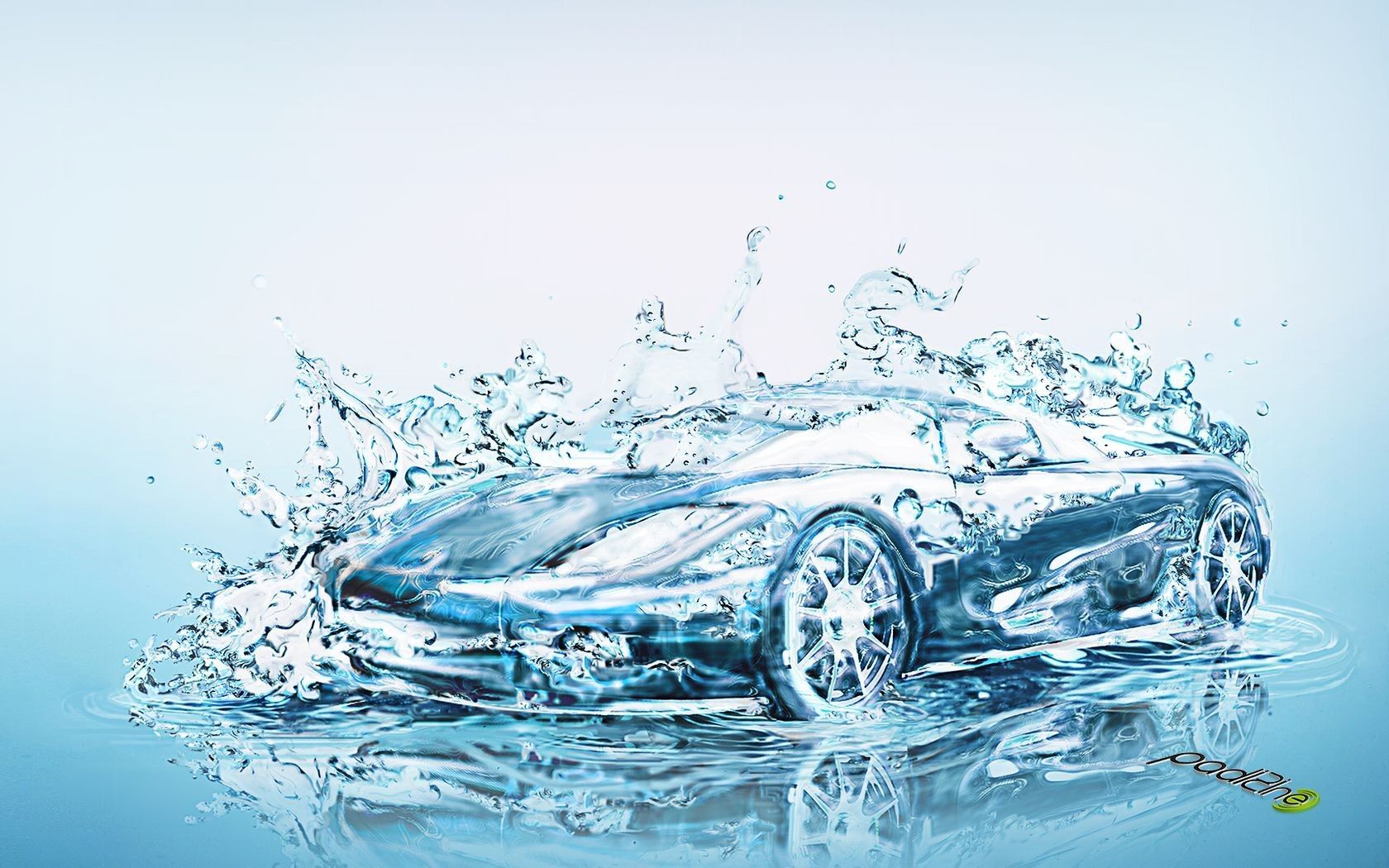 water, cars, surreal, photo manipulation :: Wallpapers
