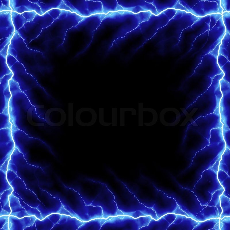 Bolts of lightning isolated over a black background | Stock Photo ...