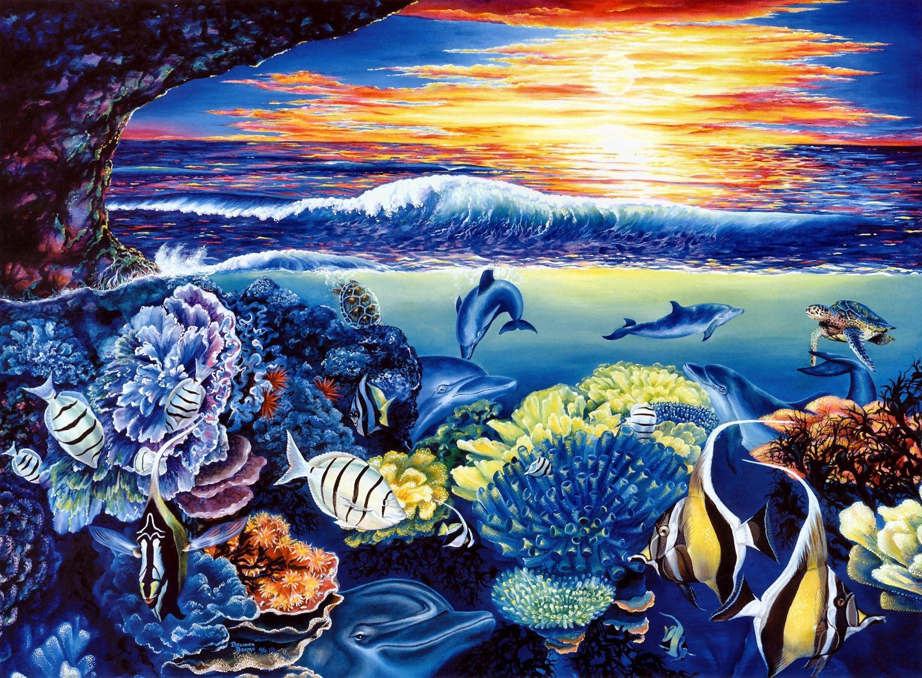Marine life painting - - High Quality and Resolution