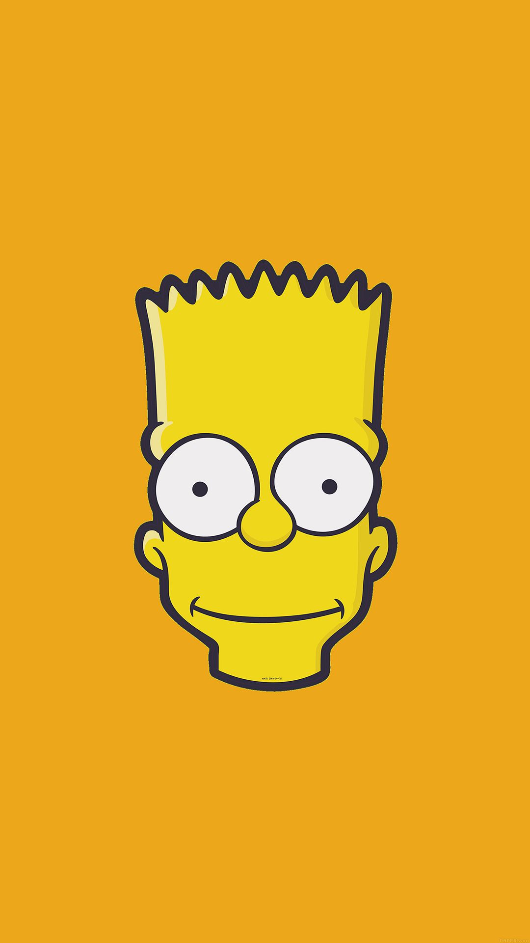 Bart Simpson Face Illust Art Yellow Minimal Simple iPhone 6