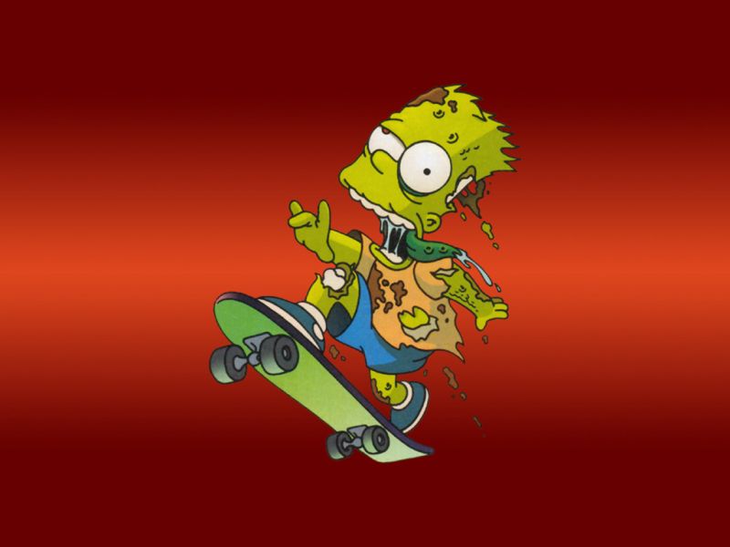 Wallpapers Desh Bhakti Bart Simpson Skateboarding 800x600