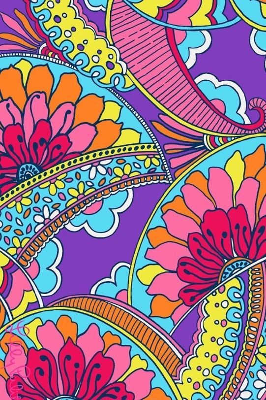 Colorful paisley iphone wallpaper iPhone Wallpaper Pinterest