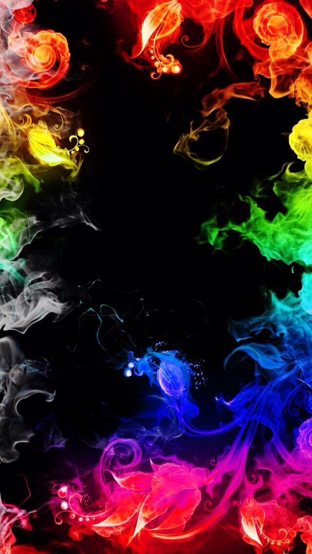 COLORFUL FIRE FLAMES - IPHONE WALLPAPER BACKGROUND | iphone ...