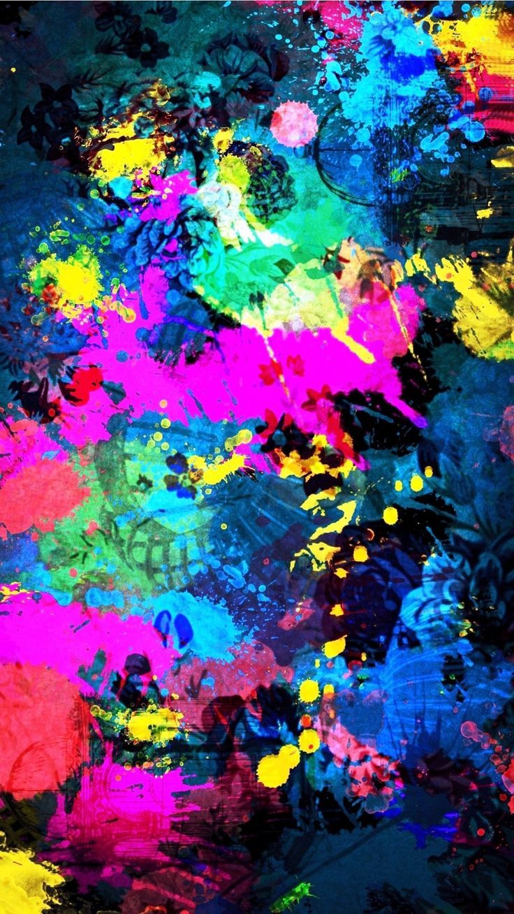 Tap image for more beautiful iPhone background! Colorful Splatter ...