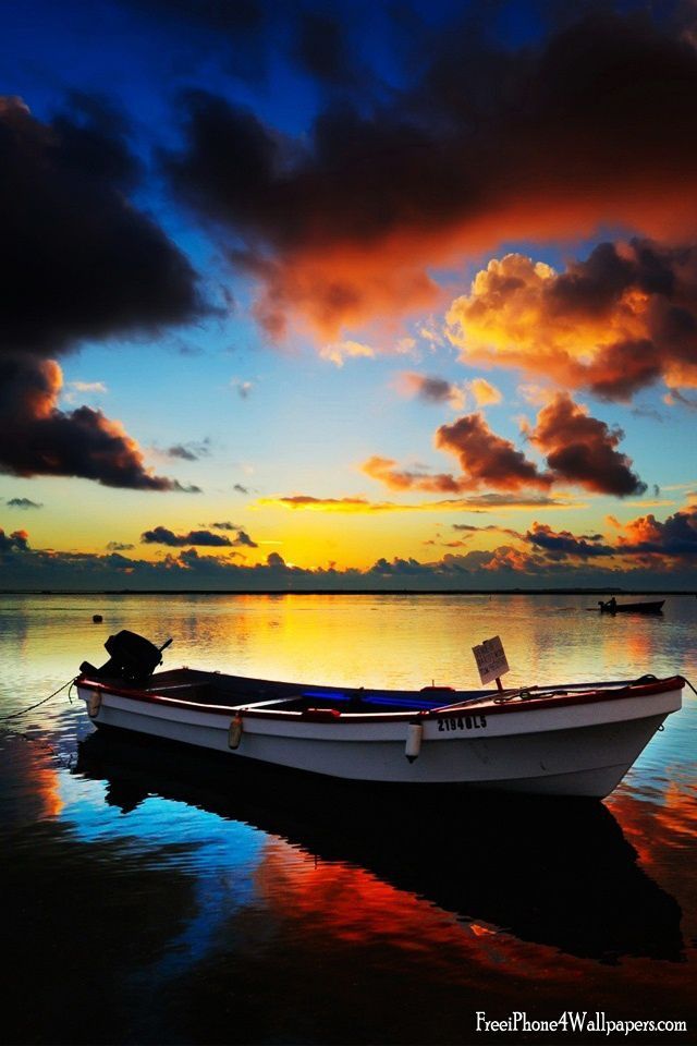 HD iPhone 4 Retina Good Morning Boat Wallpaper and Background ...