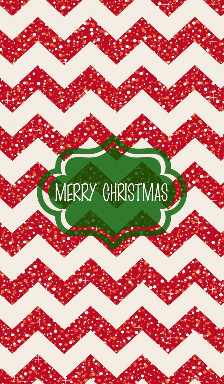 Glitter red chevron Merry Christmas iphone wallpaper iPhone