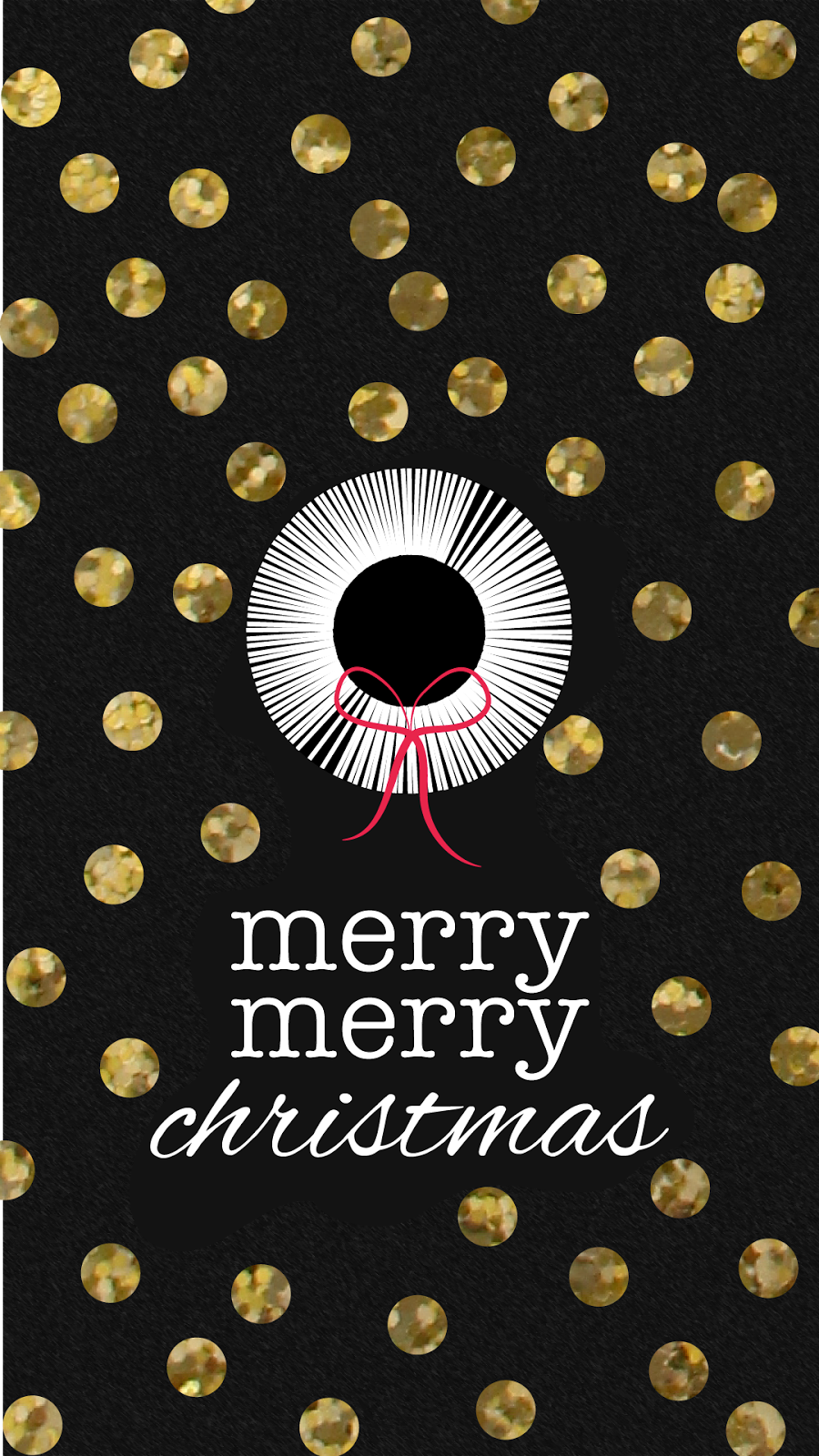 2014 Gold Glitter Christmas iPhone Backgrounds