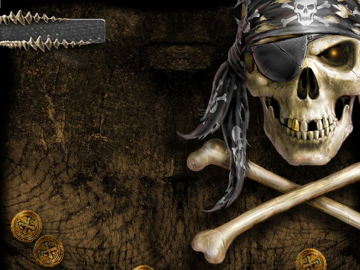 Image detail for Free Pirates Skull Wallpaper - Download The Free