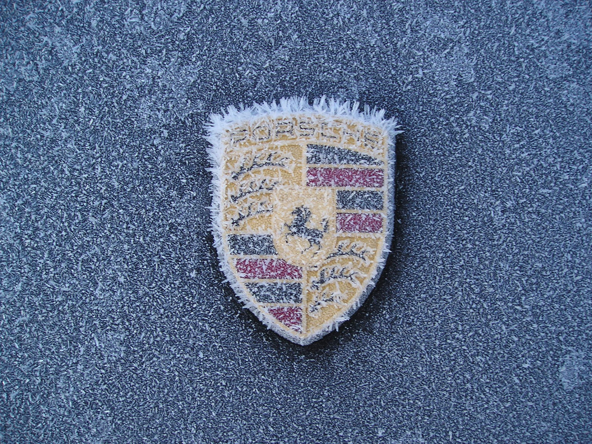 Frozen Porsche Emblem Wallpaper