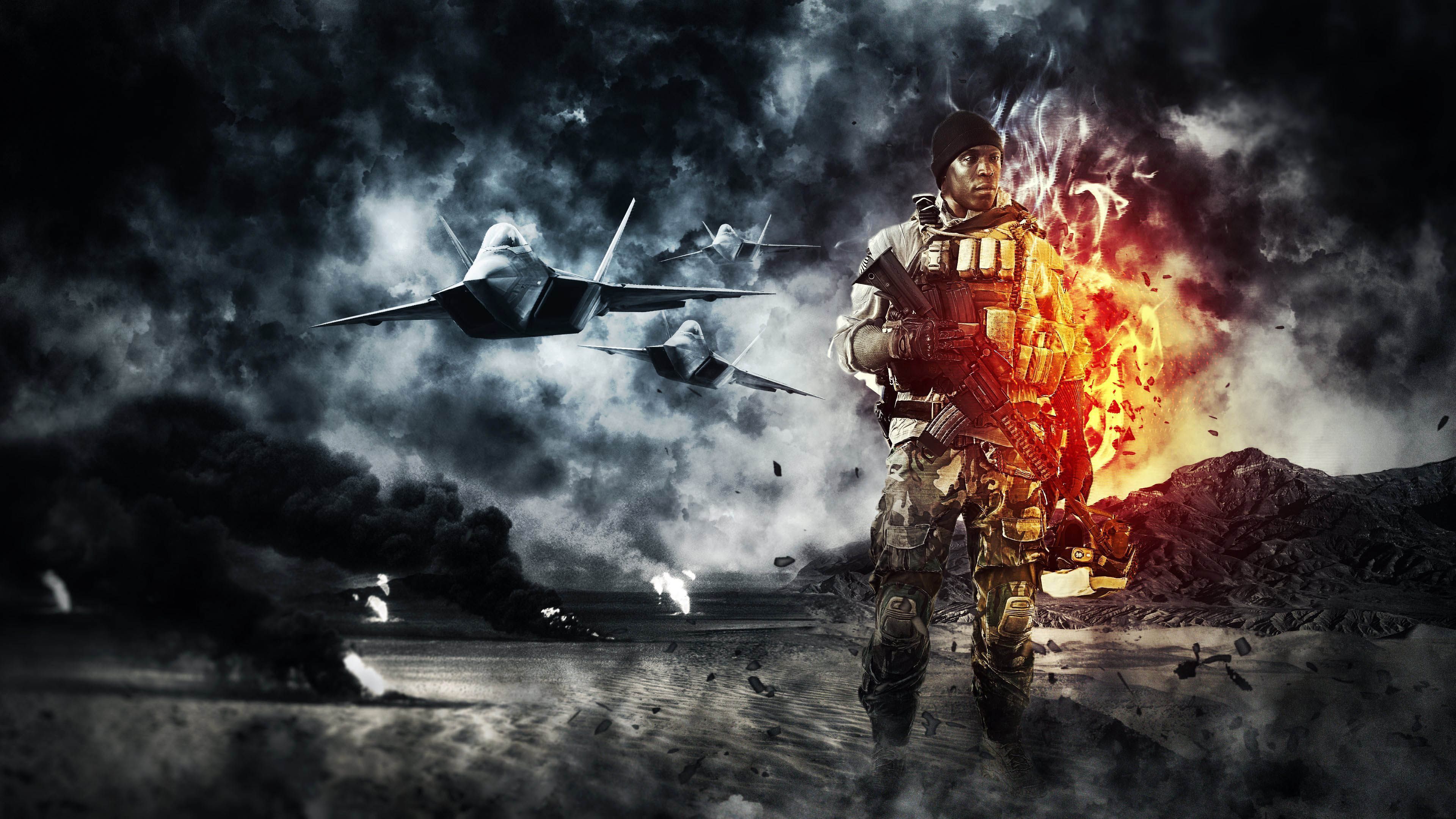 Battlefield 4 - Soldier & Fighter Jets - 3840x2160 - 4K 16/9 ...