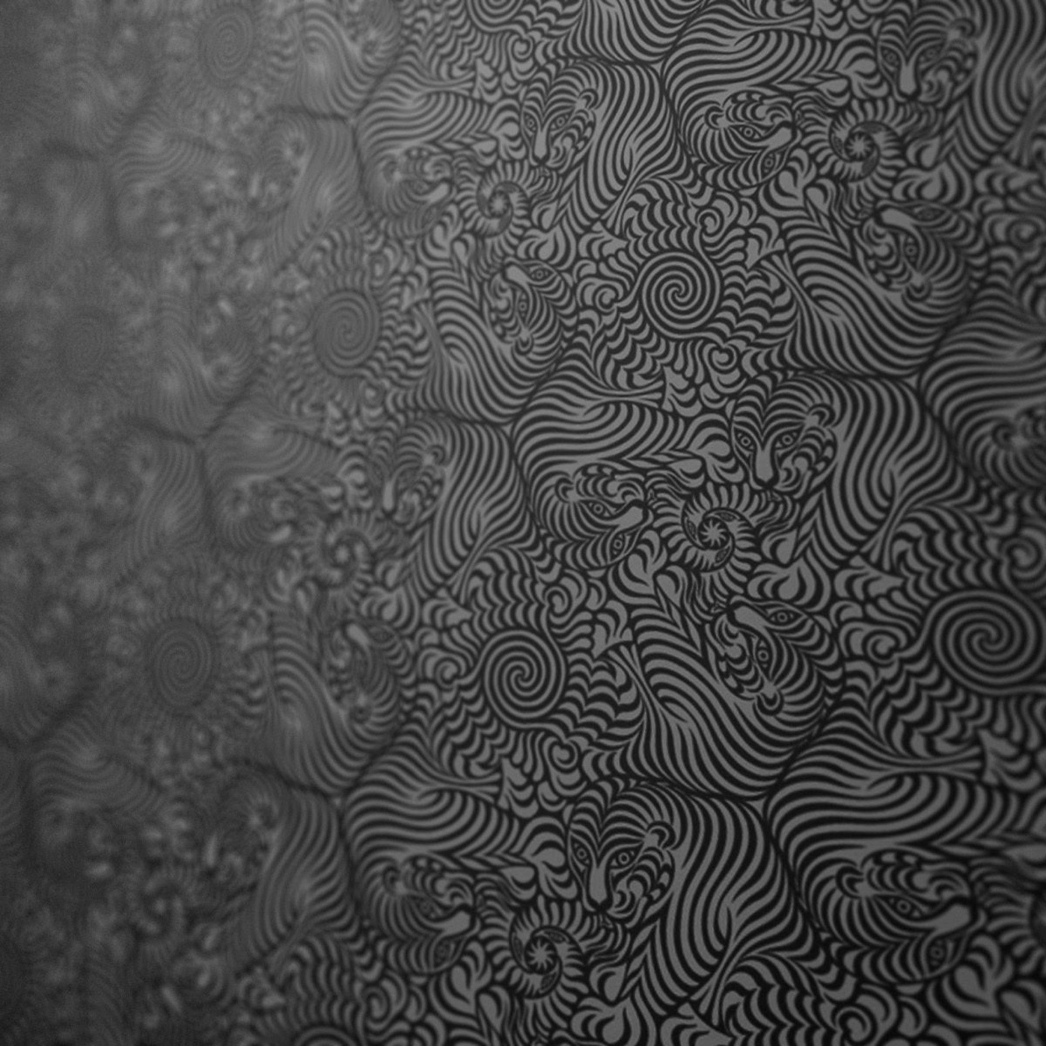 Texture Black White Patterns Tigers iPad Air Wallpaper Download