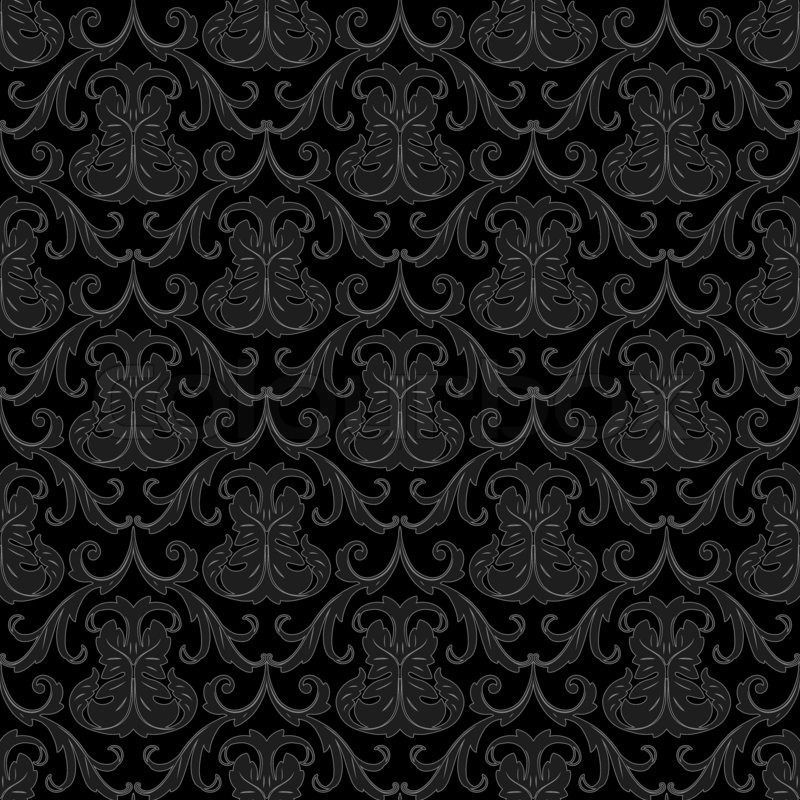 Seamless black wallpaper pattern | Stock Photo | Colourbox