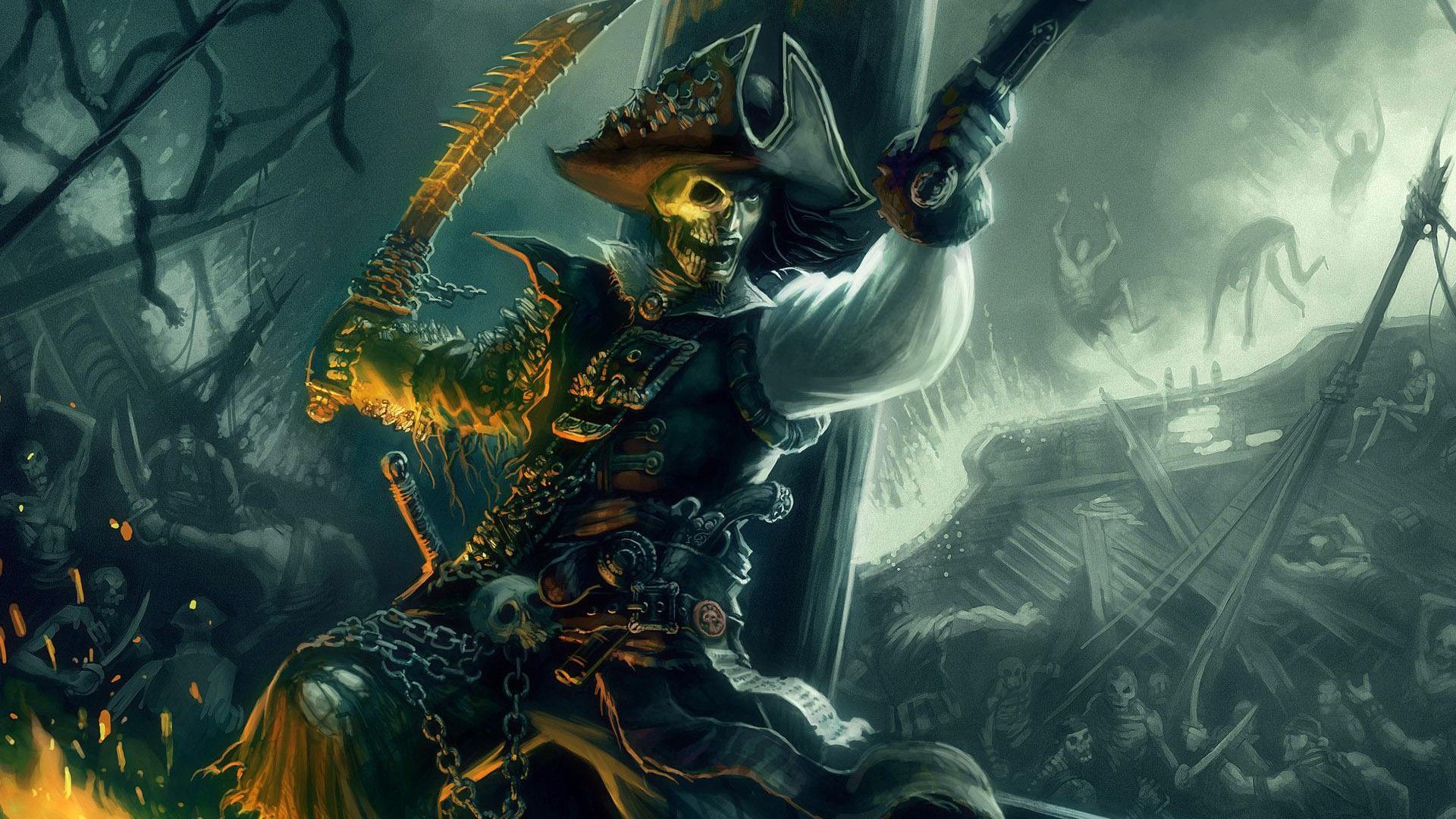 Download Fantasy Skull Pirate Wallpaper | Full HD Wallpapers