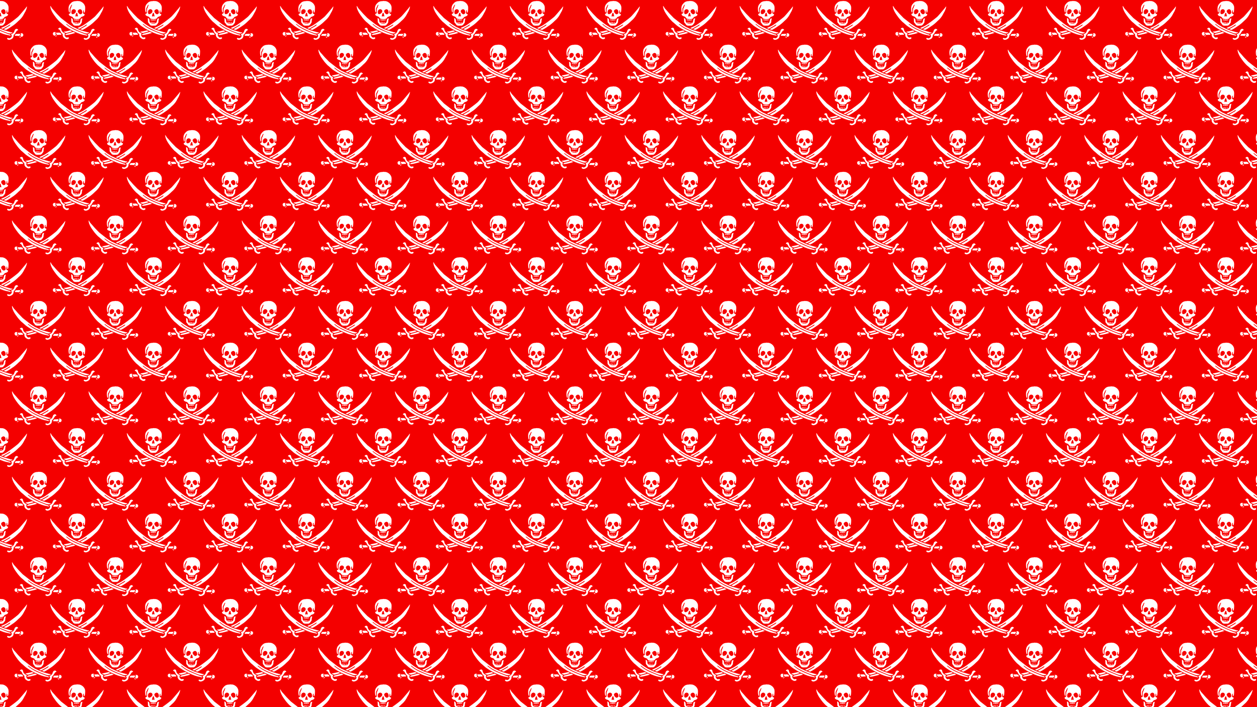Red Pirate Bones Desktop Wallpaper