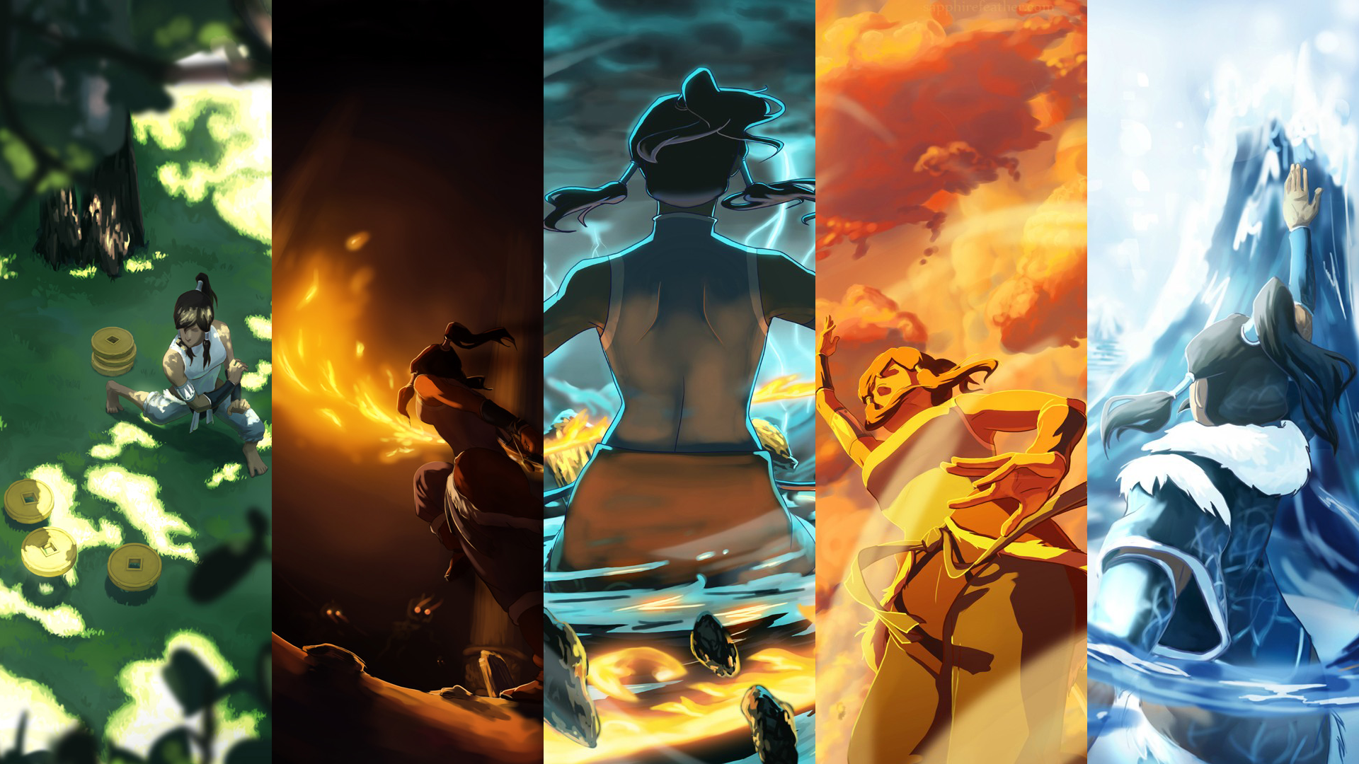 Avatar The Last Airbender panels collage wallpaper | 1920x1080 ...
