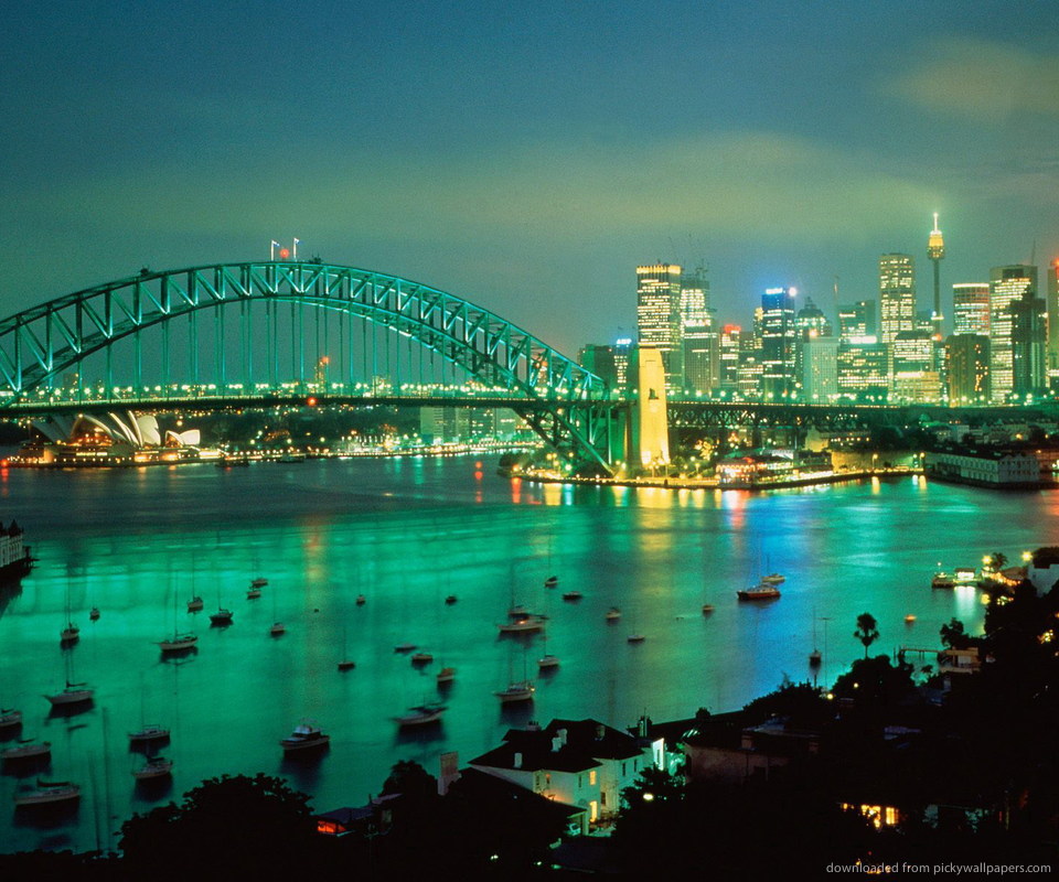 Download Sydney Harbor At Dusk Wallpaper For LG Optimus