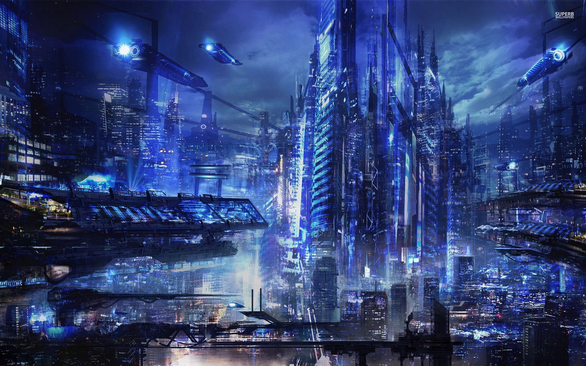 Cyberpunk city wallpaper - Fantasy wallpapers