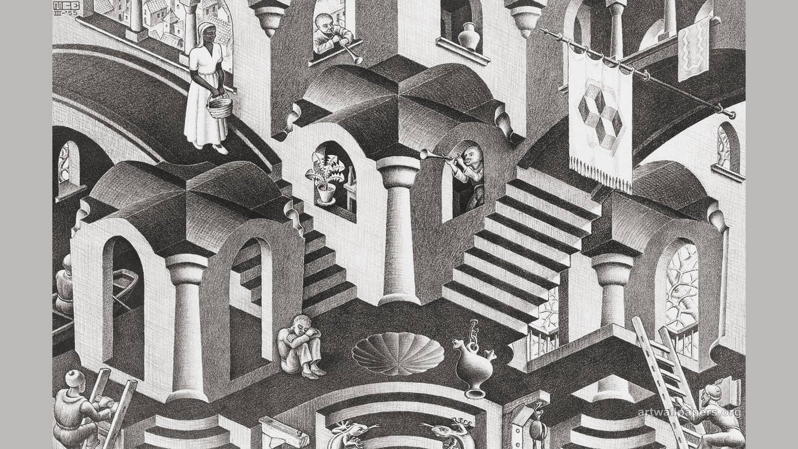 wallpaper: Escher Wallpaper Widescreen
