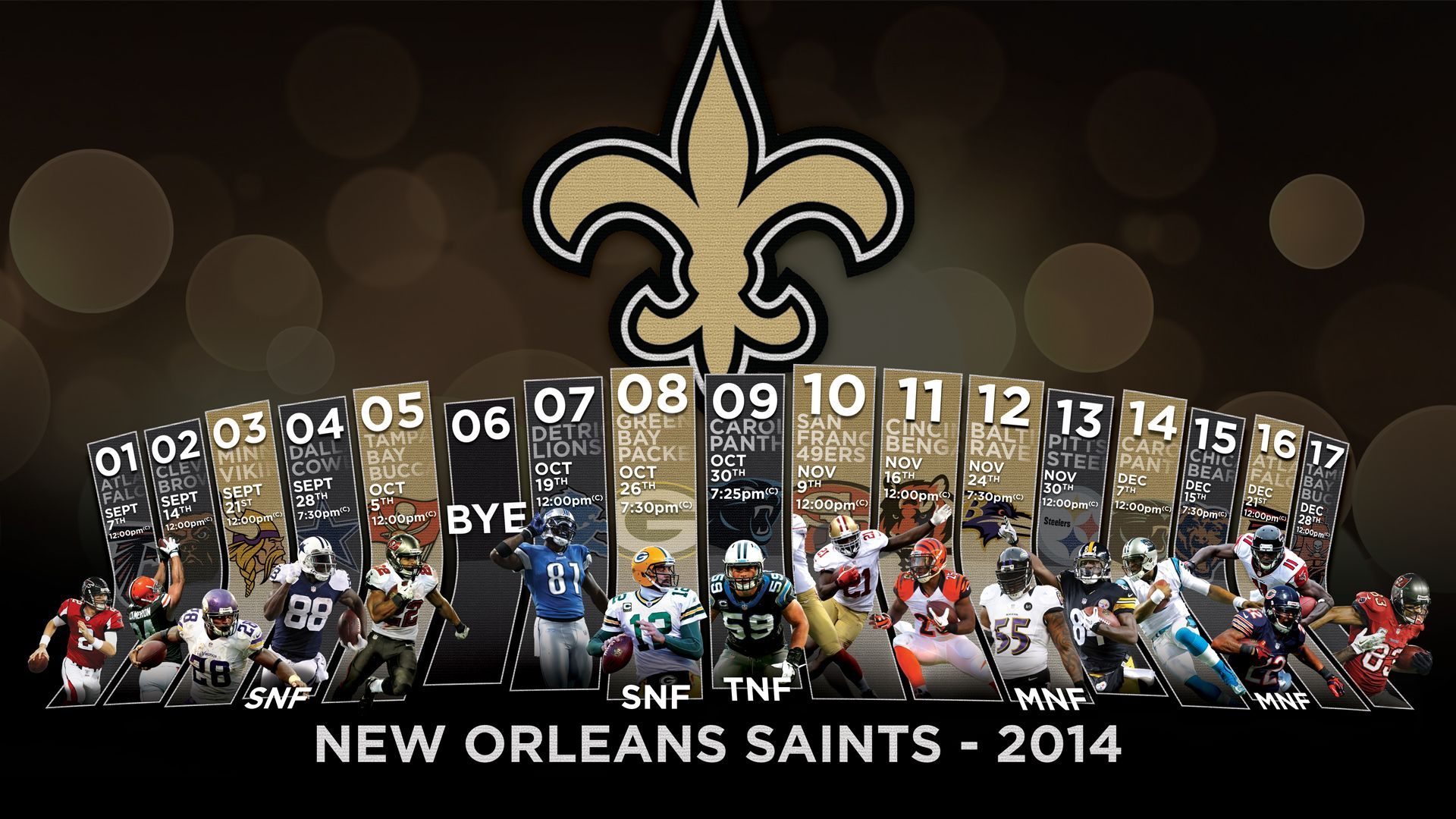 2014 Superdome Schedule Widescreen Wallpapers - New Orleans Saints ...