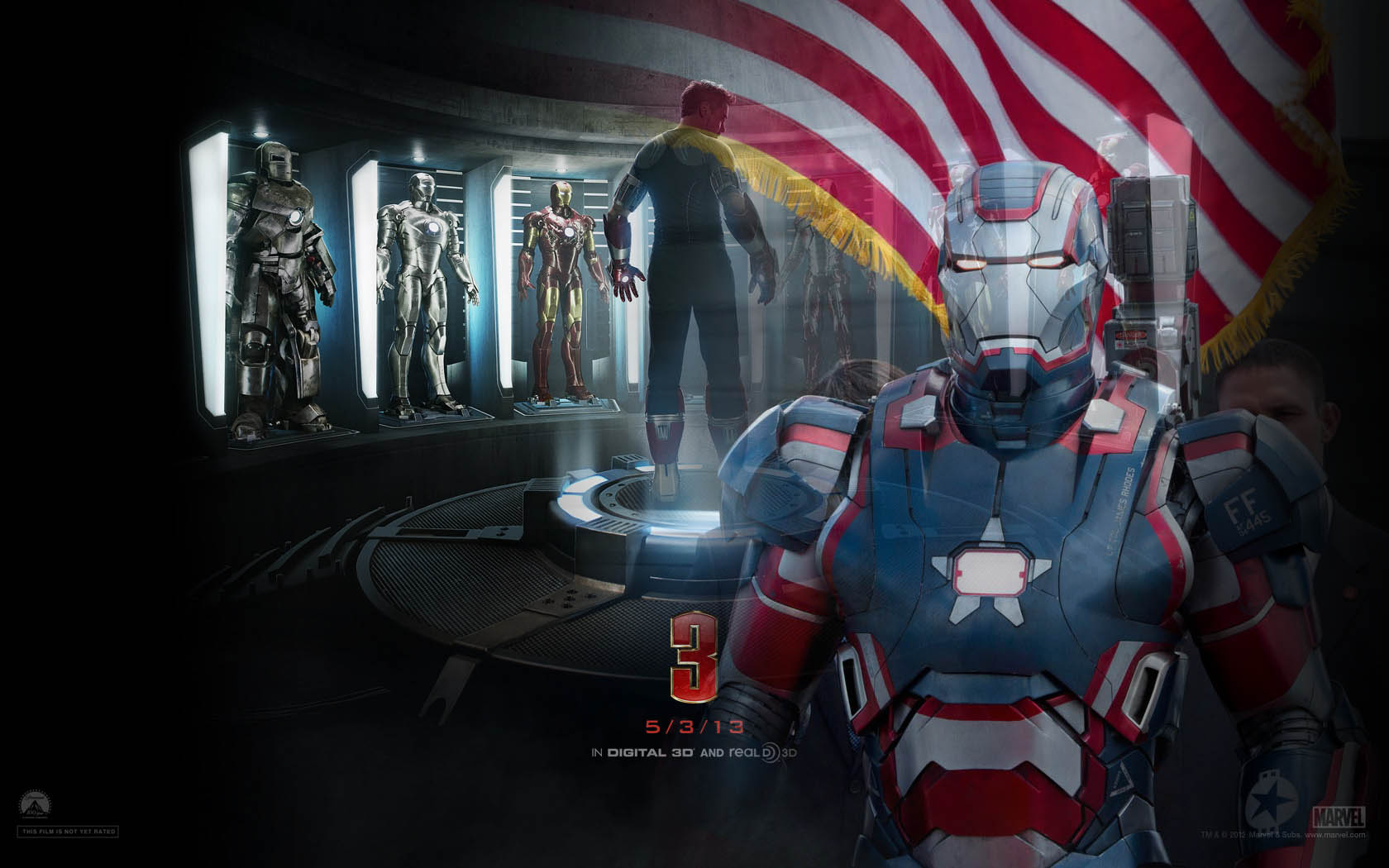 Iron Man 3 Patriotic Iron Man Exclusive HD Wallpapers #2328