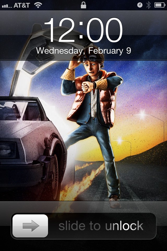 Shedwa Back to the Future iPhone Wallpaper